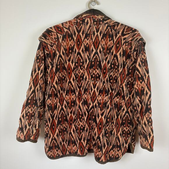 We the Free People Ada Quilted Jacket Small corduroy oversized boho retro Ikat - Picture 8 of 14